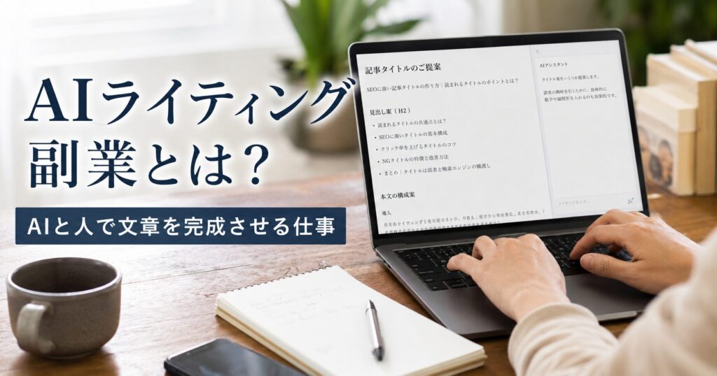 AI副業 初心者 ライティング
