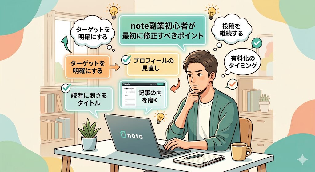 note副業　難しい