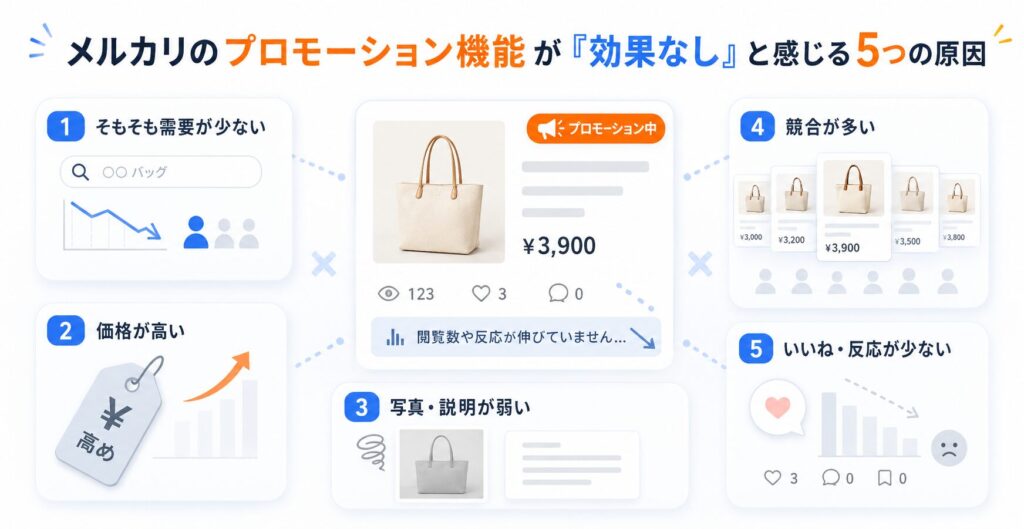 メルカリ プロモーション機能 効果なし