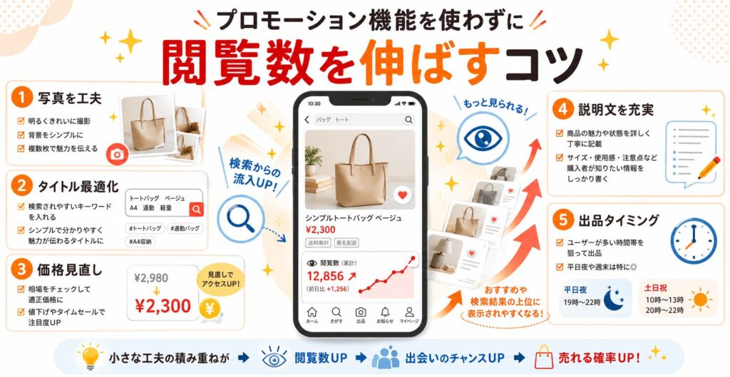 メルカリ プロモーション機能 効果なし