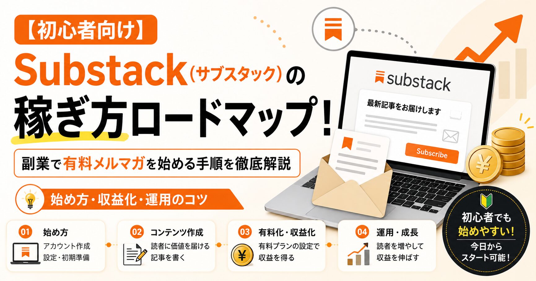 サブスタックの副業・収益化について解説している